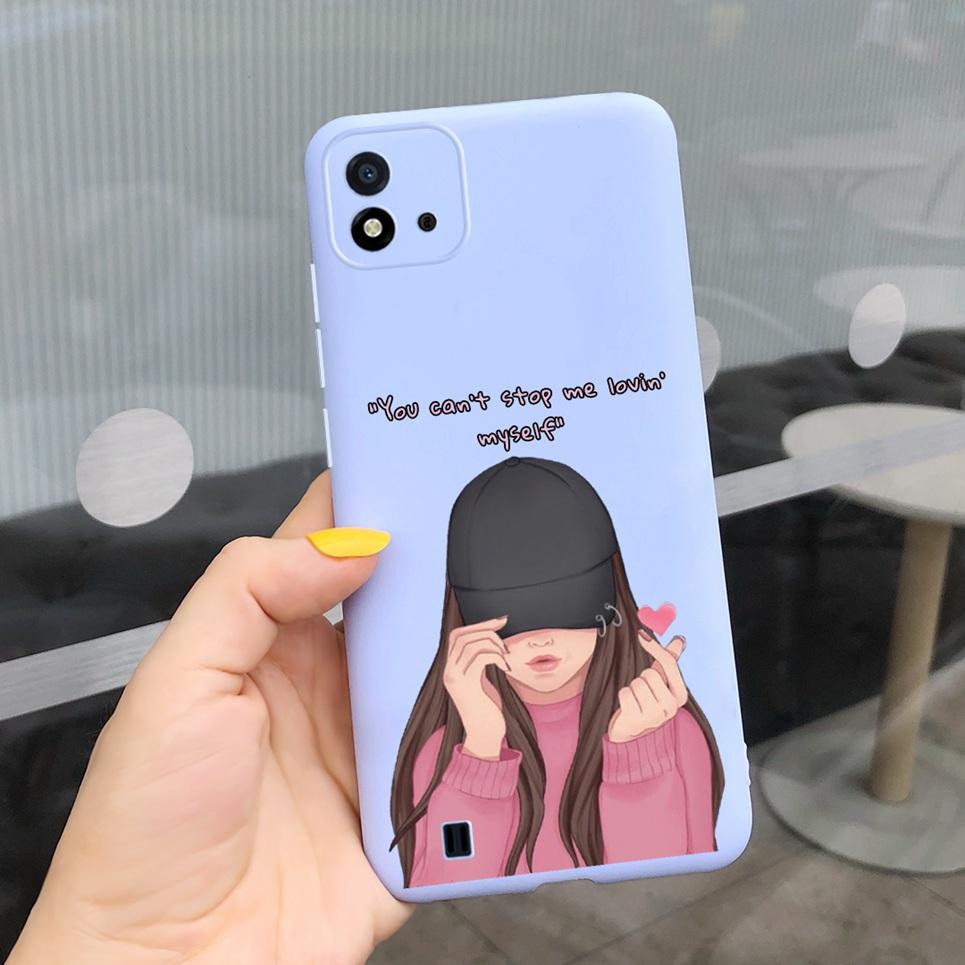 Candy Phone Case For Realme C11 2021 Case 6.52" Cartoon Child Girl Back Cover Shell For Oppo Realme C11 C 11 RMX3231 Silicone