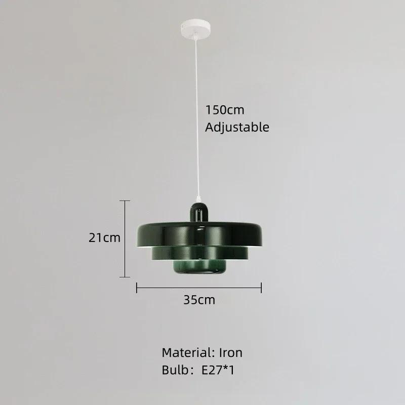 Minmalist Colorful Metal Pendant Chandelier Light Yellow Pink Orange Dining Room Bar Foyer Bedroom Hanging Pendant Lamp E27 Bulb