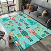 Christmas Tree New Year Nutcracker Cartoon Fairy Tales Carpet Rug for Living Room Bedroom Home Sofa Decoration,Kids Floor Mat