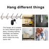 Wall Mounted Coat Hook Rack Steel 5-Hook Clothes Hanger Door Back Towel Storage