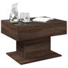 LED Coffee Table Brown Oak Effect 70 x 50 x 45 cm Wood Based Panel