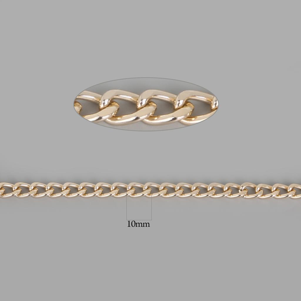 Rhodium/Gold/Aluminum Plated Necklace Chains Brass Bulk for DIY Jewelry Making Materials 4 Size For Selection