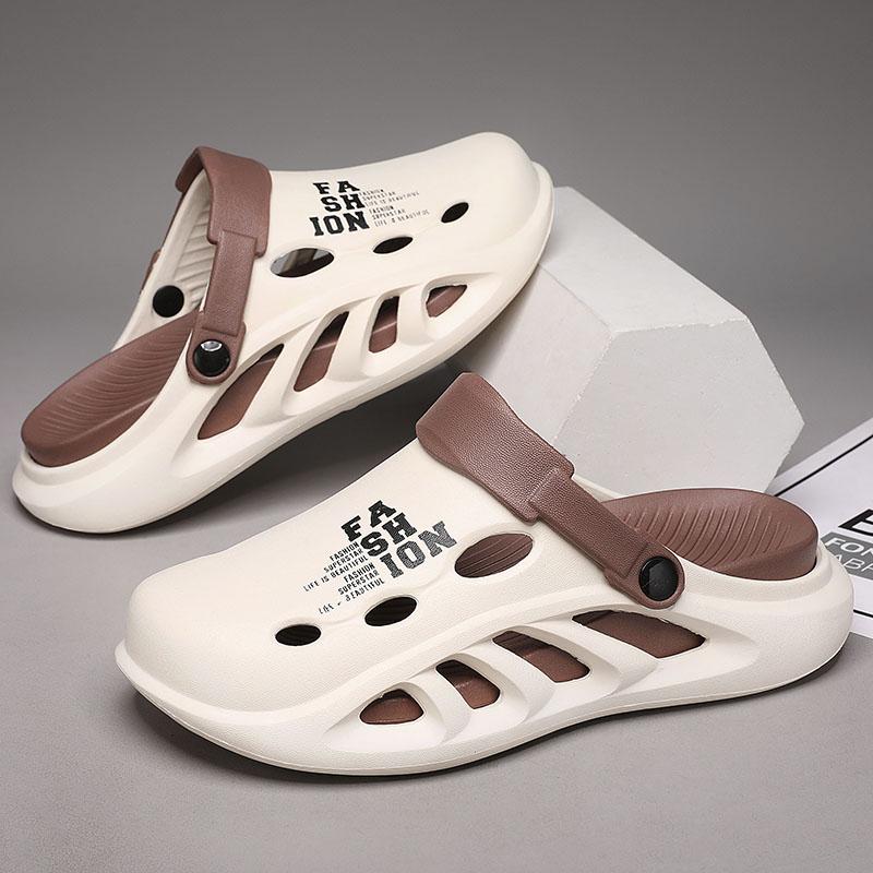 Neu Männer Outdoor Sandalen Hausschuhe Strand Komfortable Dicke Weiche Sohle Clogs Männer Casual Schuhe Garten Schuhe Herren Strand Sandalen