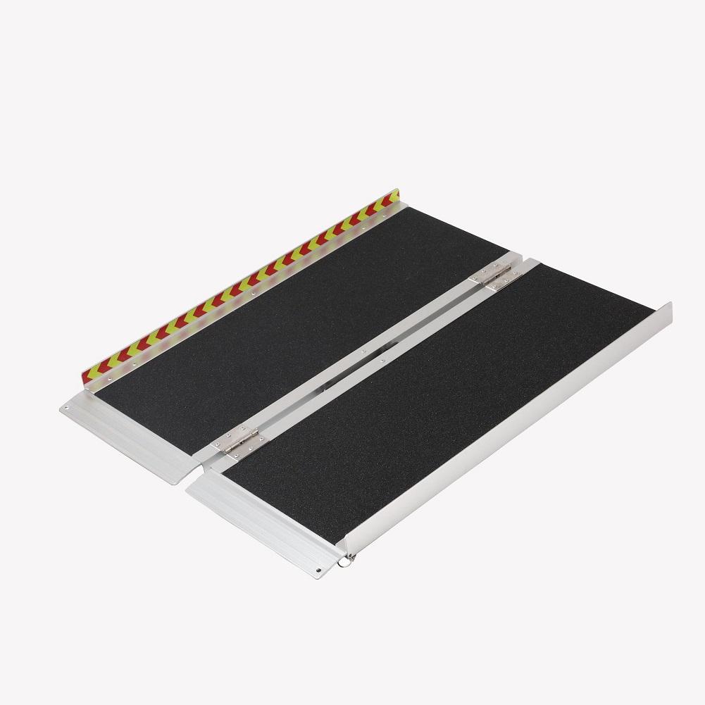 6/7 Feet Portable Wheelchair Ramp with Handle Folding Loading Dock Plates for Home Steps Stairs Entry Doorways