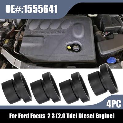 For Ford Mondeo Mk4 4 Focus 2 MK2 Galaxy C Max S Max 4Pcs 2.0 Diesel Engine Top Cover Grommet Rubber Buffer Mount Bush Stopper