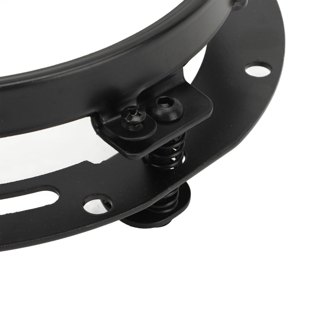2pcs Headlight Retaining Rings for Wrangler JK 2007 to 2018 7" Round Headlight Ring Headlamp Mounting Bracket Retention Bezel Ring