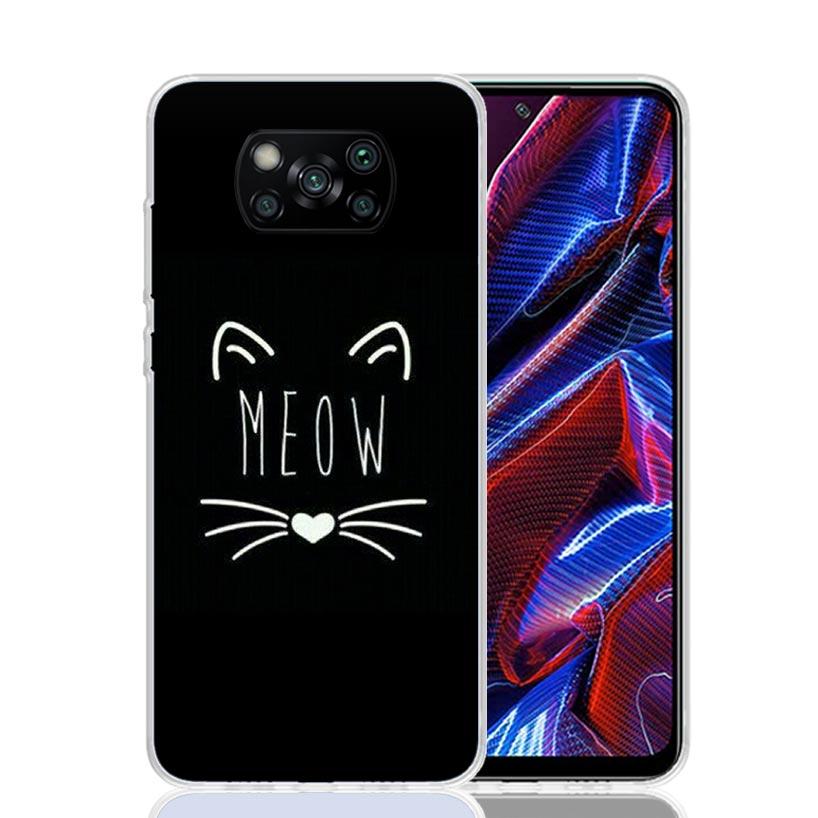 Cat Cute Kitten Cartoon Case Phone Cover for Xiaomi Redmi Note 10 9 9S 8 8T 7 5 Pro Mi 12T 11T 10T 9T 12 11 Lite A3 A2 Trend Fun