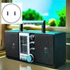 ABUO-Retro-Stil Vollband FM/AM/SW1-2 4-Band-Empfänger Karte Tragbares wiederaufladbares Radio Bluetooth-Lautsprecher USB TF MP3-Player US P