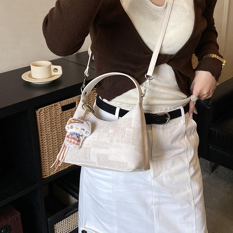 Trendy Korean  Folded Cloud Top Handle Bag Women Stylish Crossbody Shoulder Bag Comfortable and Versatile Texture Commuting Bag