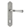 HAMILTON Door Handle with Key Plate 72mm ANTIQUE NICKEL