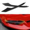 Carbon Fiber Front Fog Light Lamp Cover Eyebrow Trim For Ford Mustang 2015-2017