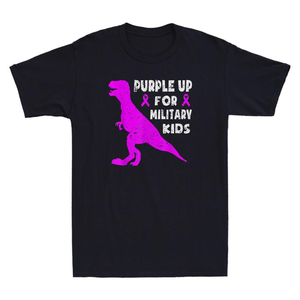 Purple Up For Military Kids Month Of The Military Child Vintage Men s T-Shirt XXXXL