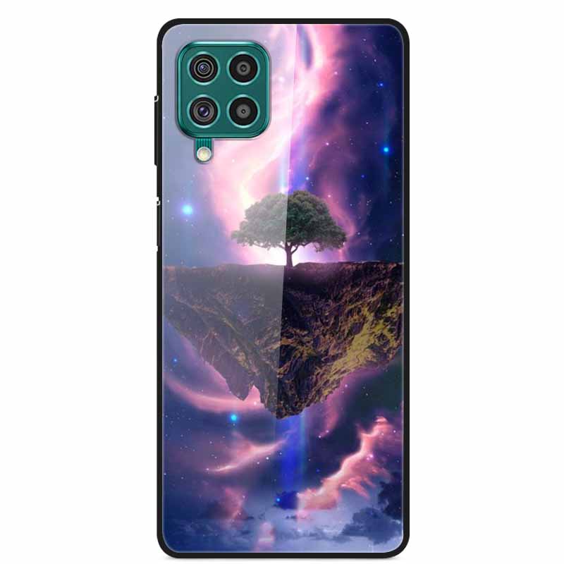 For Samsung M32 Case Tempered Glass Hard Back Cover Case For Samsung Galaxy A12 A22 M32 Phone Case Cover M 32 A 22 Funda Coque