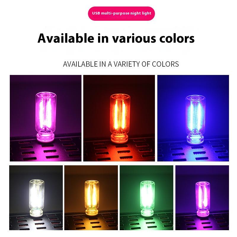 New LED glass bottle romantic universal soft light USB touch night light car interior ambience light car