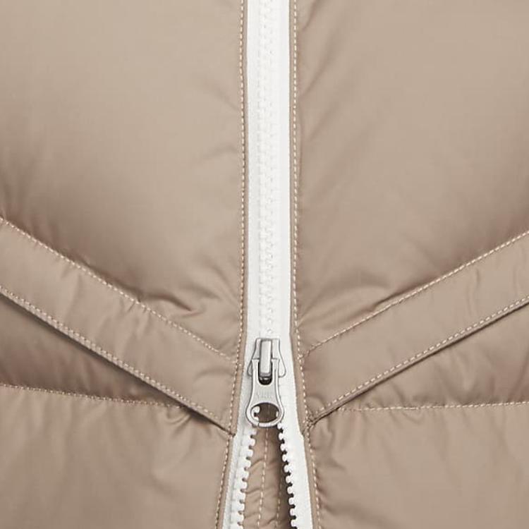 Nike Kapuzen-Reißverschluss-Mittelange Warme Daunenjacke Herrenjacke Khaki Zeder Segel DV1134-247