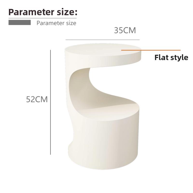 Iron Sofa Side Table for Living Room  Luxury Double-Layer Coffee Table Cylindrical Nightstand  Easy-Clean Bedside Cabinet