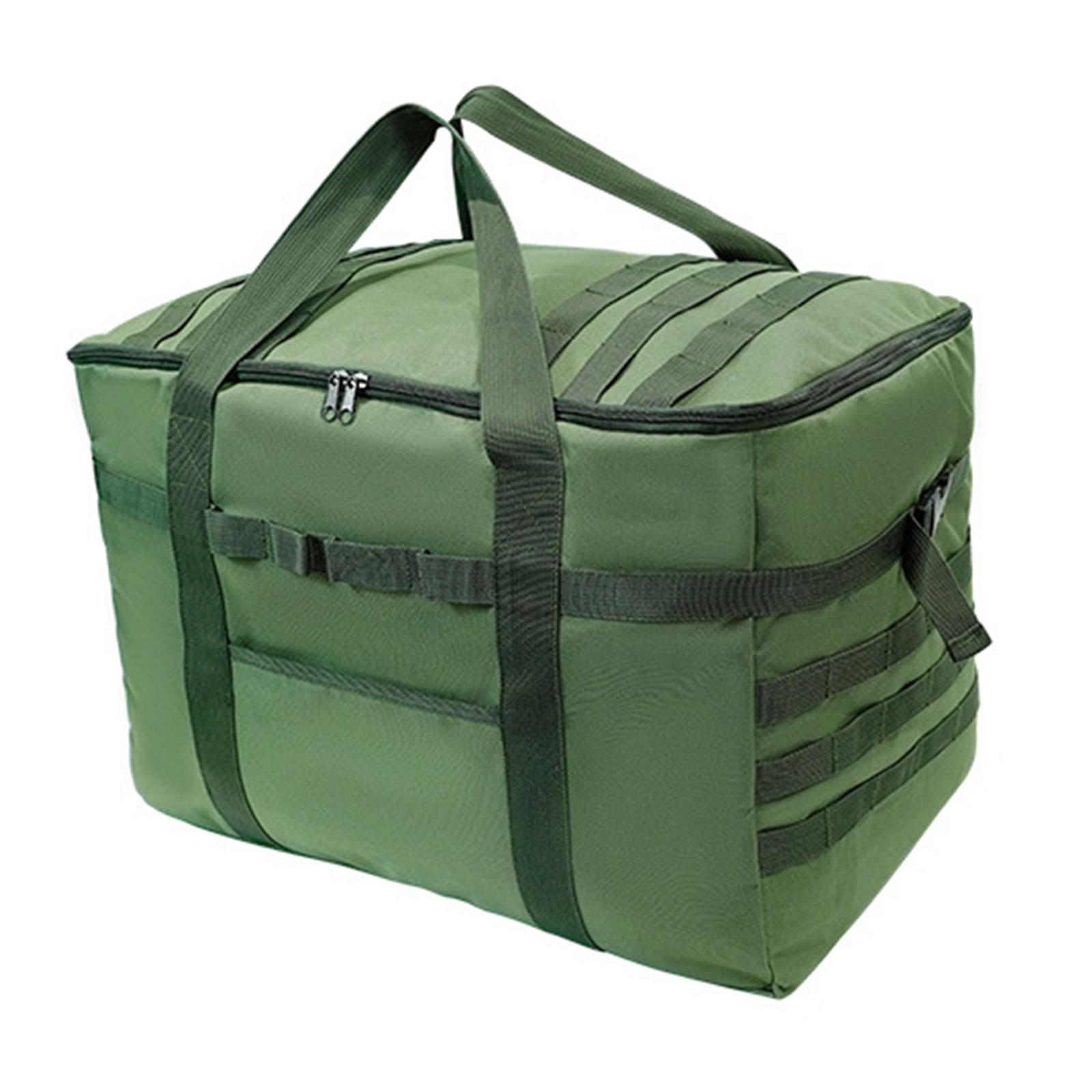 

Портативная сумка для походной посуды, для переноски, органайзеры для пикниковой посуды, большой вместимости, сумка для хранения кухонных принадлежностей, прочная армия зеленый