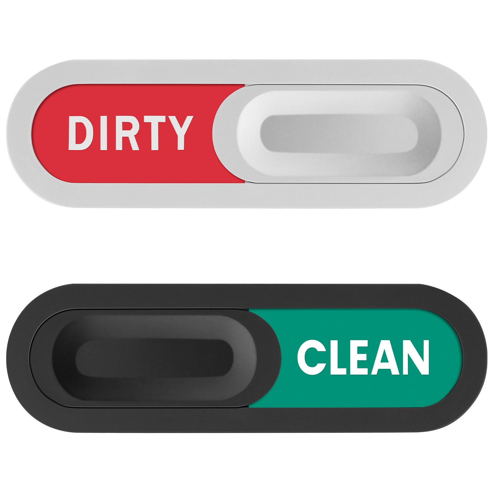 

Mini Clean Dirty Dishwasher Magnet Indicator Sign Large Text Magnetic Indicator Sliding Labels with Extra Adhesive Stickers