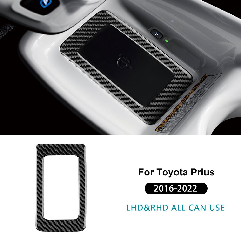 

Настоящее Мягкое Углеродное Волокно Для Toyota Prius 2016 2017 2018 2019 2020 2025 2025 LHD RHD Автомобильная Центральная Панель Беспроводной Зарядки Отделка