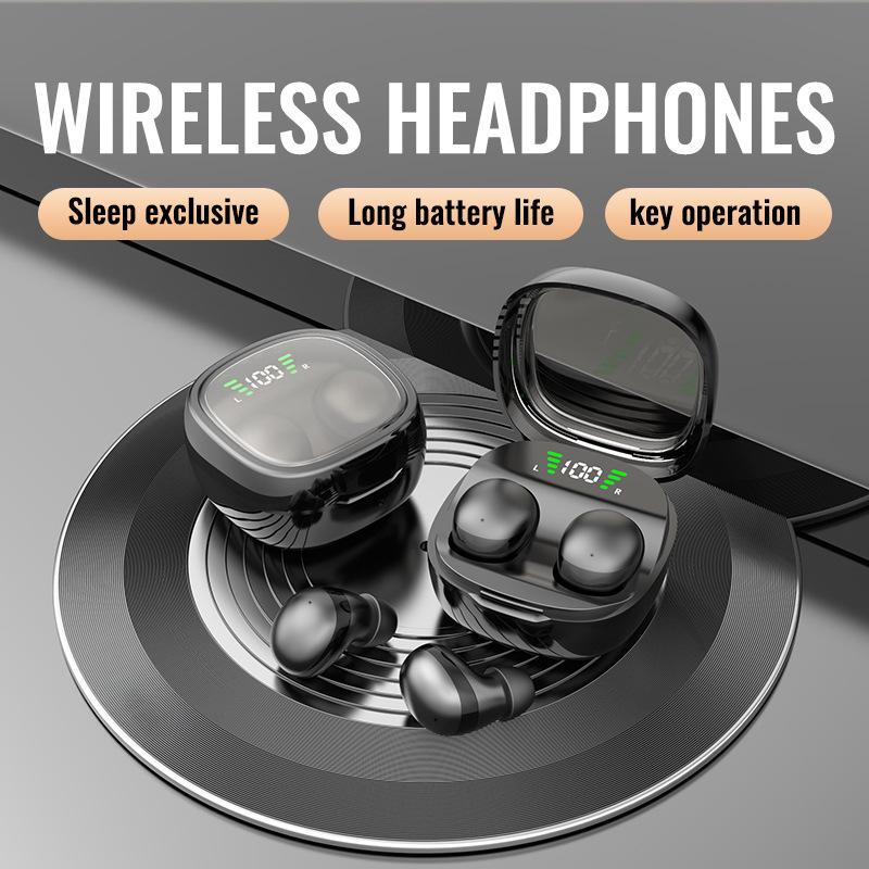 SK19 Bluetooth Headset: True Wireless Noise-Cancelling In-Ear Design, Ultra-Compact for Sleep.