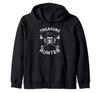 Treasure Hunter Funny Skull Metal Detector Gold Hunter Zip Hoodie