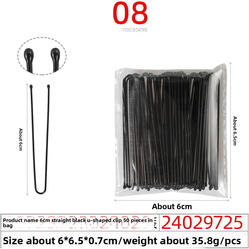 Black Steel Clip Box Contains A Straight Clip for The Bride's Updo Hairstyle Bangs Clip Wavy Hair Clip and Hair Accessory