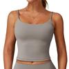 Brushed Yoga Tank Top with Hollow Back & Double Straps - Women's Sports & Fitness Vest 3063