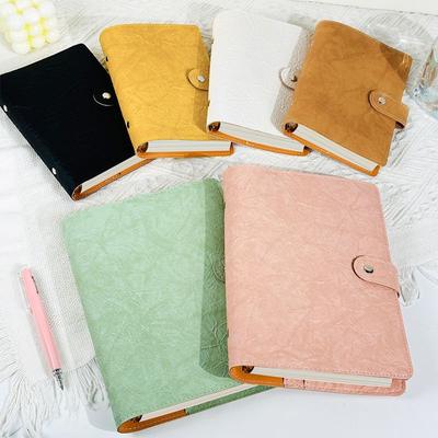 A5/A6 Loose Leaf Notebook with Detachable Soft Leather Cover 120 Smooth Page Paper Sheets for Student Stationery Office Supplies