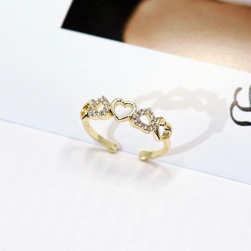 

Хань изысканная легкая роскошь слегка инкрустированное цирконом многослойное открытое кольцо женское холодный ветер личность универсальное кольцо на указательный палец темпераментное кольцо