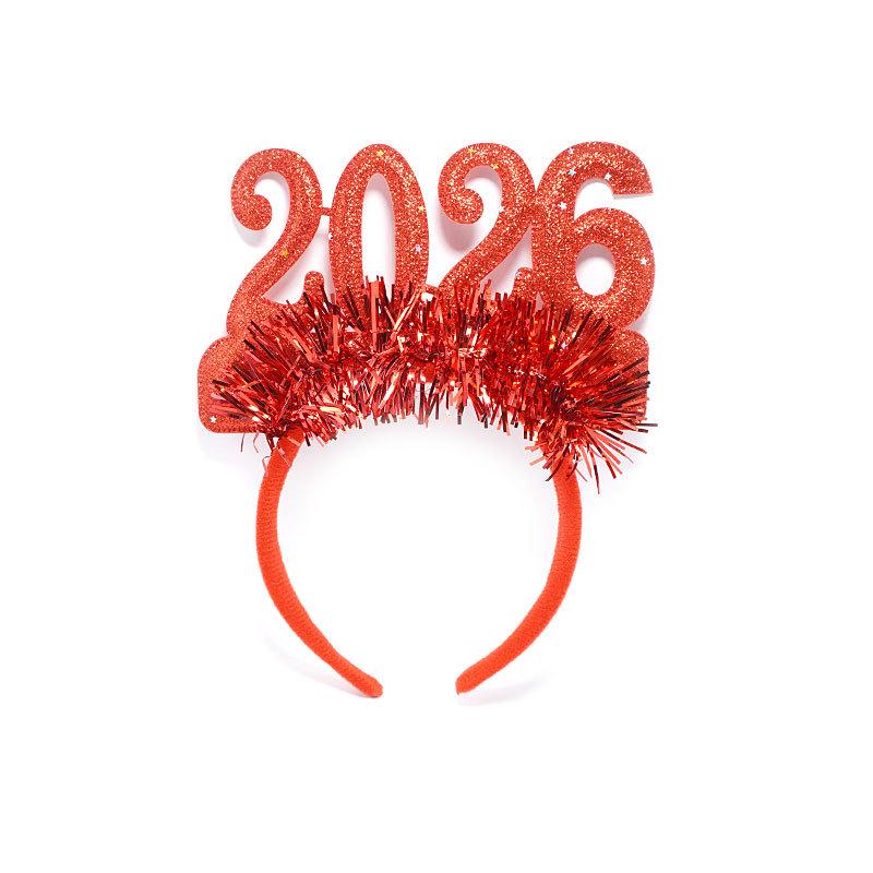2026 Neujahr & Weihnachten Festival Stirnband Requisiten: Digitale Anzieh-Haarspangen & Spielzeug für Kinder