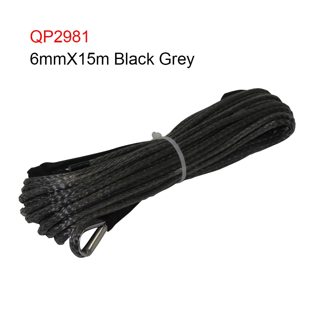 15m Abschleppseil Winden Zugseil Hochmolekulares Polyethylen Auto Abschleppseil Durchmesser 6mm 7mm Optional Auto Reparaturwerkzeuge