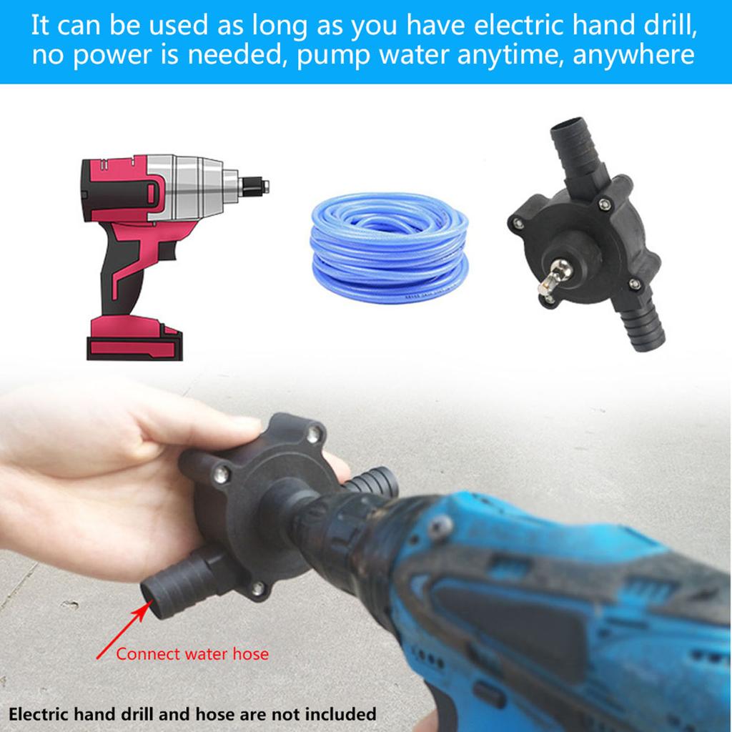 Household Electric Hand Drill Driven Water Pump Mini Self Priming Pump for Garden Home