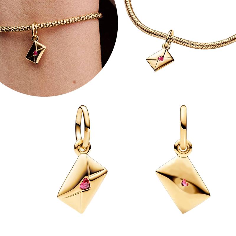 DIY Jewelry Gift Sparkling Golden Lucky Star Happy Girl & Boy North Star Splittable Sun & Moon Charm Beads Fit Original Bracelet