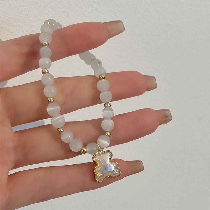 2022 Cat's Eye Bear Pendant Bracelet for Women and Best Friends – Trendy Niche Design