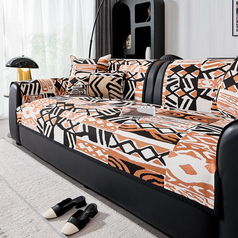 

All-Season Universal Chenille Sofa Cushion One Piece Non-Slip Armrest Backrest Seat Cushion Cover Cloth Towel Blanket Fixed Non-Slip 70*70cm