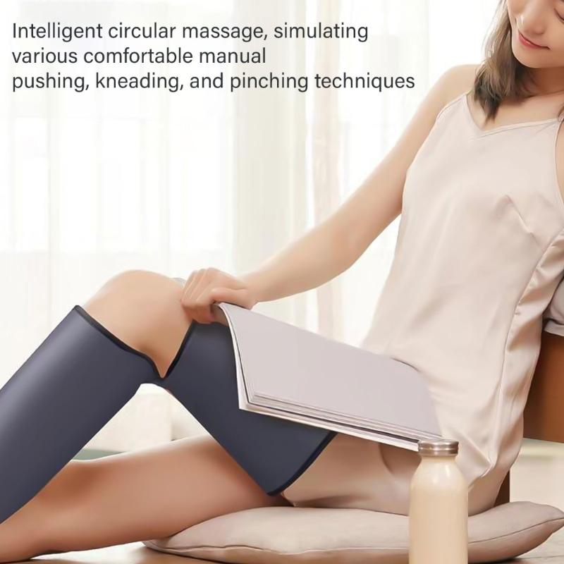 Leg Massager with Air Compression Foot Calf Thigh Knee Massager Easy to Use Leg and Foot Massager for Swollen Legs