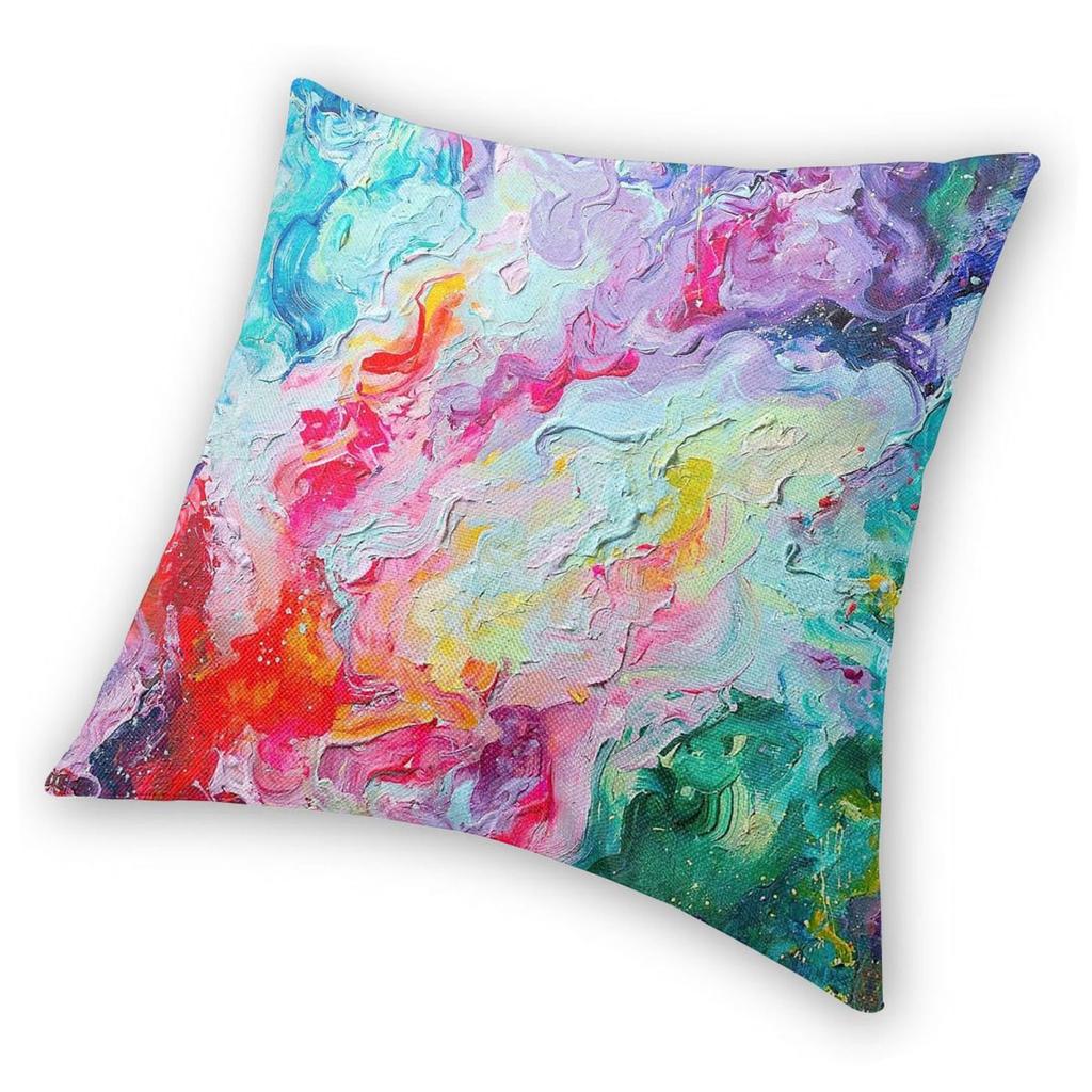 Elements Spectrum Abstraction Square Pillowcase Polyester Linen Velvet Printed Zip Decor Pillow Case Bed Cushion Cover