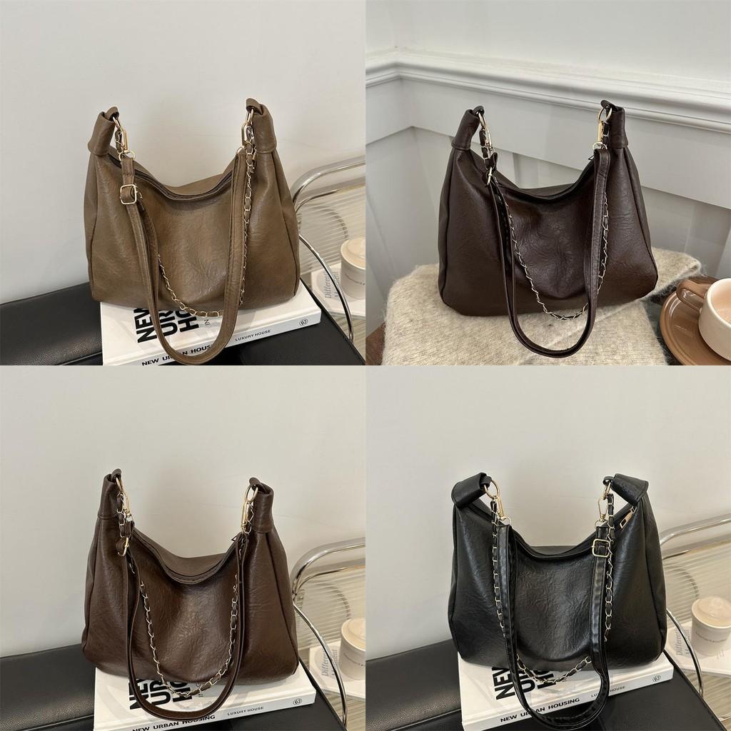 Pu Leather Tote Bag For Women With Large Capacity And Zipper Closure For Daily Commute