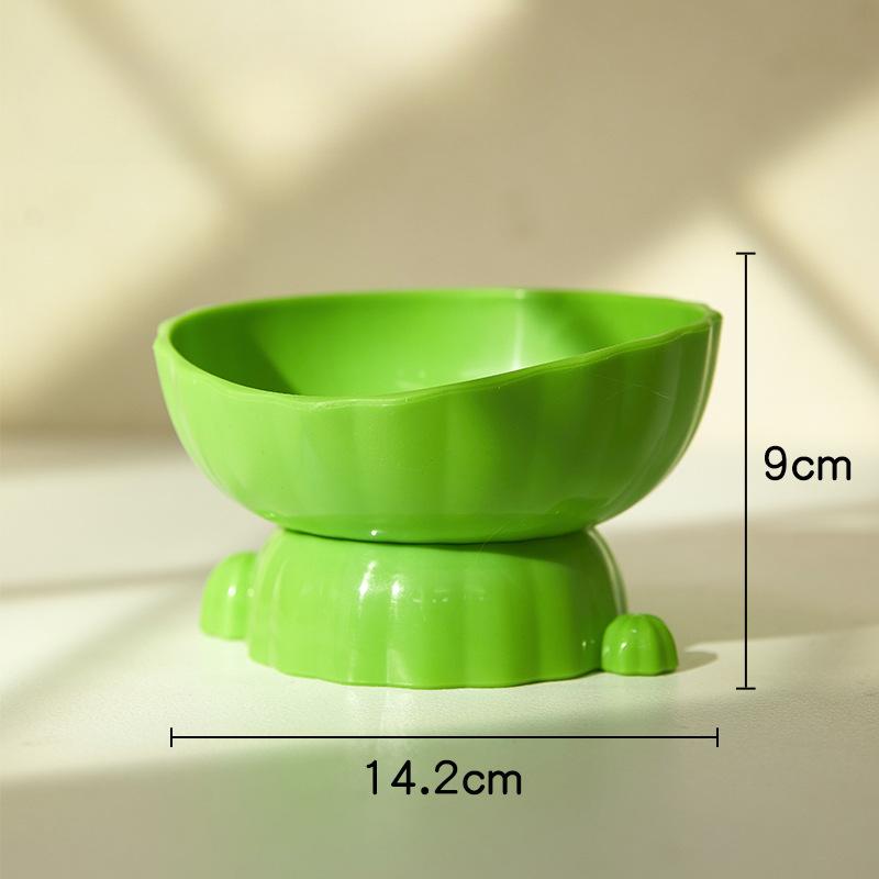 Huisdier Cactus Drinkbak Voerbak Nekbeschermer Schuine Hond Voerbak Huisdierbak Voedingsbenodigdheden Kat Rijstkom 14.2*9cm green