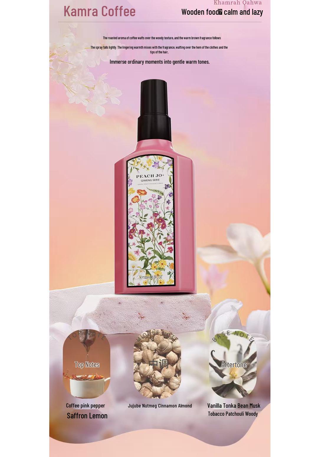 M2A Pure Gardenia Jasmine Alcohol-Free Fragrance Mist - Light Perfume for Women