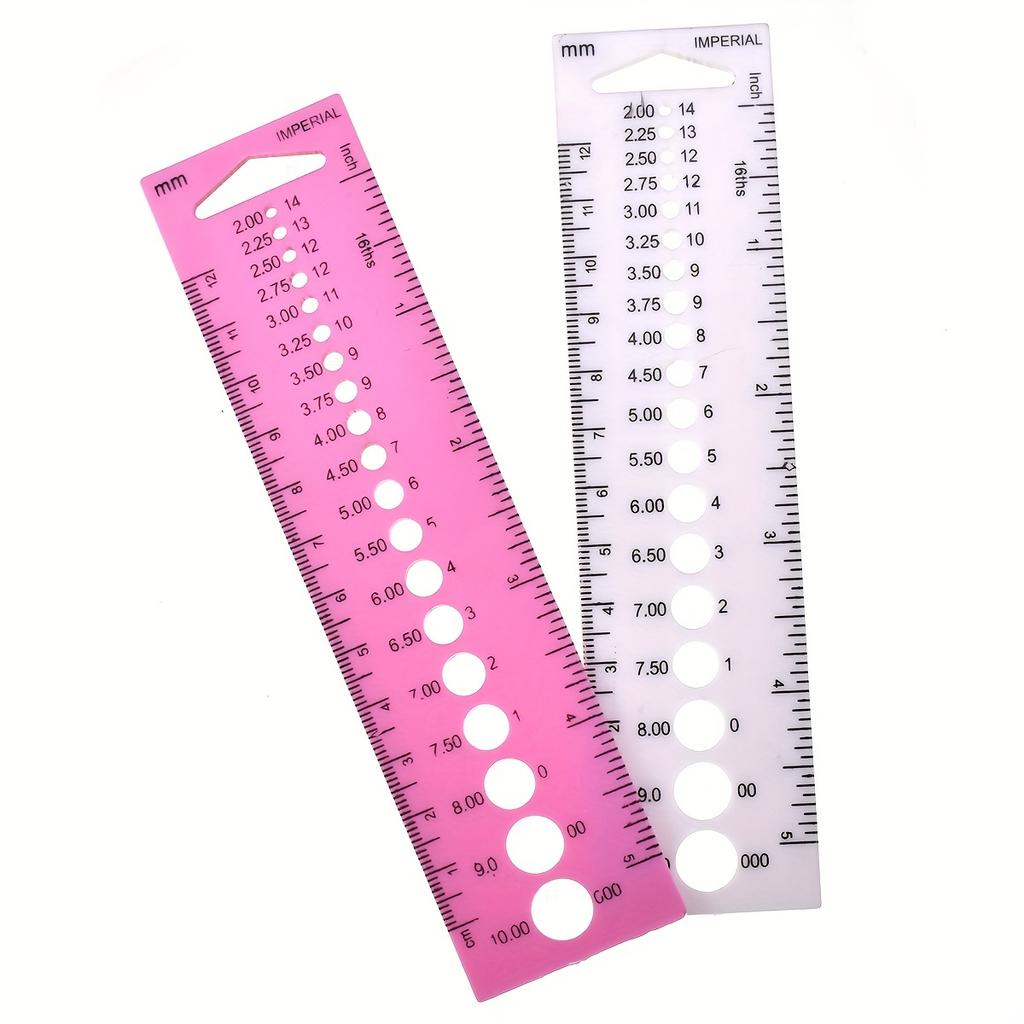1pc Crochet Knitting Special Ruler Knitting Tool Sweater Needle Ruler Gauge Crochet Hooks Measuring Tool Knitting Gauge ABS Plastic Rulers