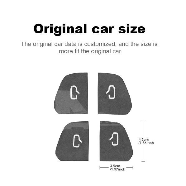 For Tesla Model Y 2025 2026 Italian Premium Suede Juniper Model 3 Highland 2024 2025 2026 Door Switch Patch Trim Sticker