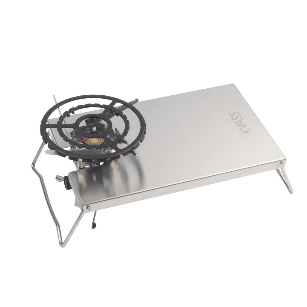 KVASS Iwatani CB-JCB Mini Trivet (Iron) / Iwatani Junior Compact Burner CB-JCB Heat Shield / Stainless Steel Table