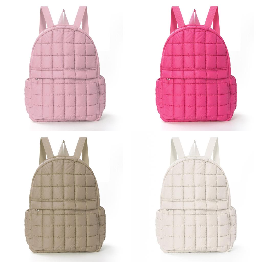 Casual Nylon Backpack For Women With 16in Laptop Storage And Splicing Design For Travel And Leisure