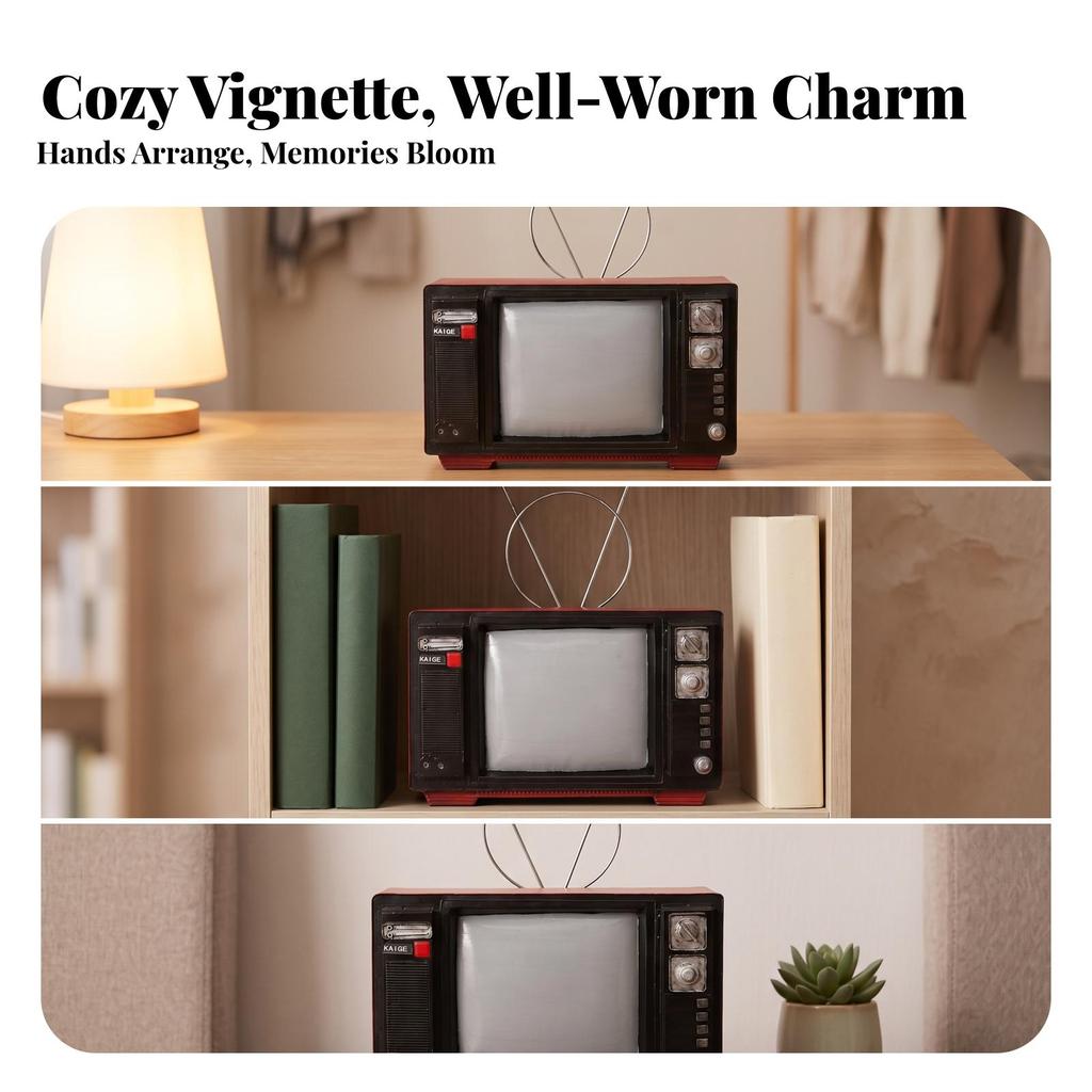 Nostalgic TV Ornament classic television Ornament, Lightweight, for Bookshelf,