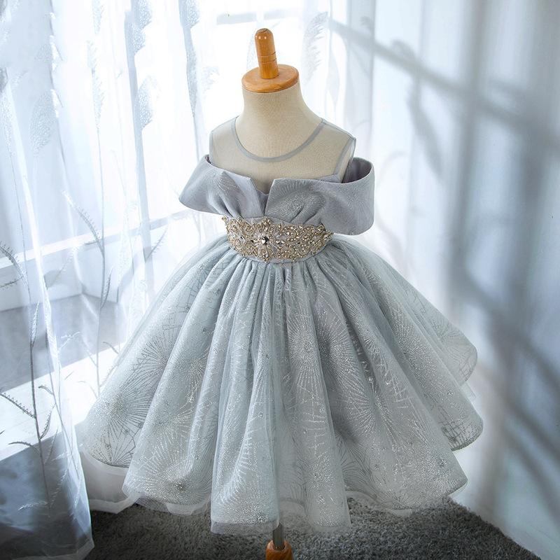 Girls Puffy Tulle Princess Dress Kids