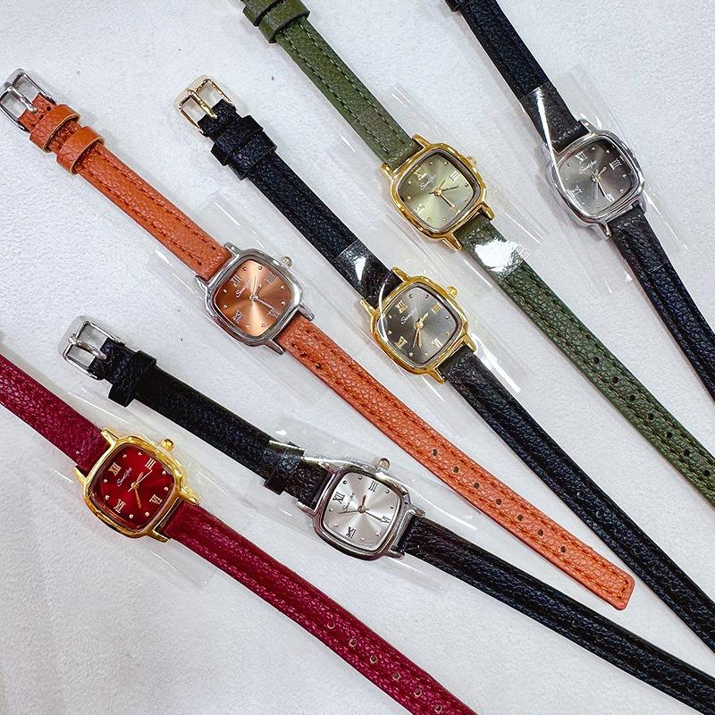 SUNLIFEX Square Small Dial Literary Fashion Versatile Simple Temperament Women's Quartz Watch