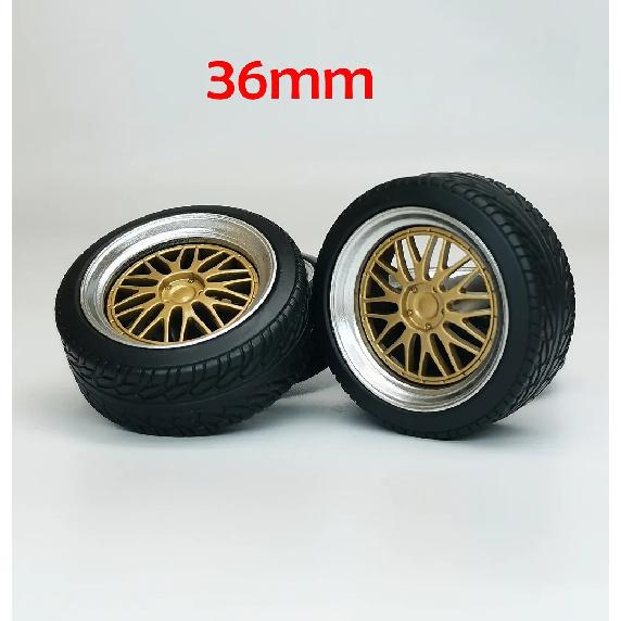 4pcs 1/18 32mm/36mm/42mm Diameter Plastic Wheels Rubber Tires RPF1 RAYS TE37 57CR CE28 BBS ABS Rims for 1:18 Model Car