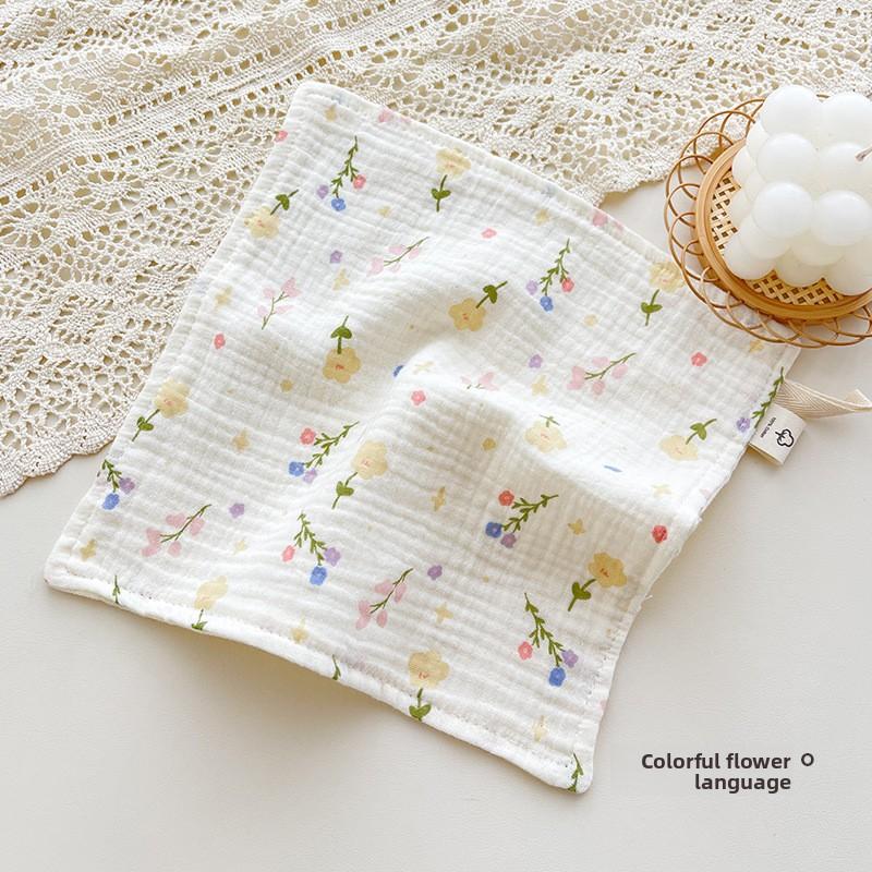 Wind Four-layer Gauze Saliva Towel Soft Baby Small Square Towel Cute Children s Towel Handkerchief Baby Face Towel