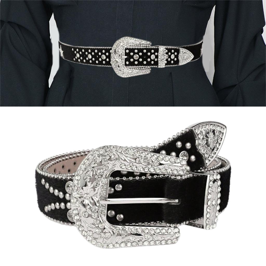 Subculture Belt Y2K Rivet Studded Belt for Jeans Shorts Belt Women Waist Decors Pants Waist Belt Girl Waist Accessories